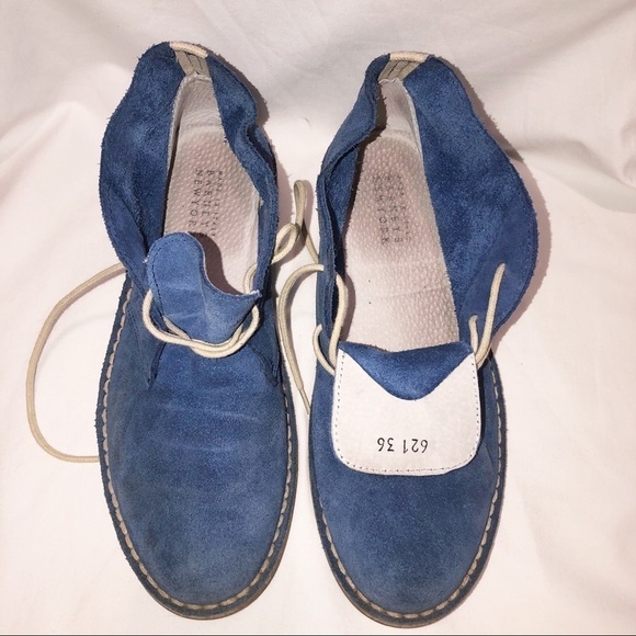 Barney’s New York Blue Suede Booties Made in Italy SZ 36 - Picture 7 of 8